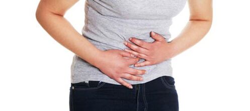 stomach pain due to parasites
