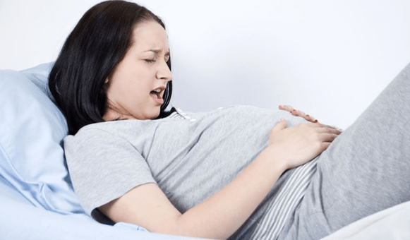 abdominal pain with worms during pregnancy